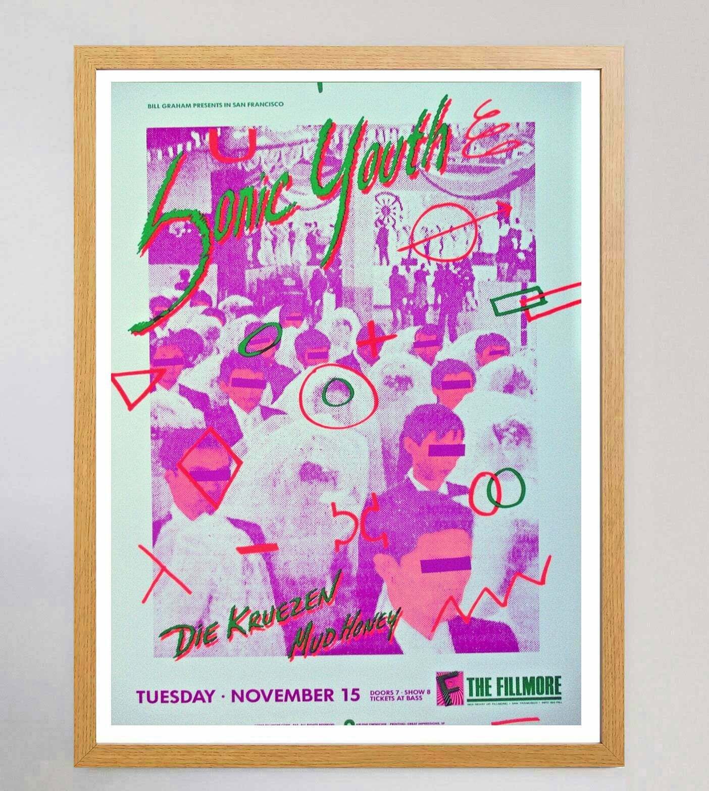Sonic Youth   The Fillmore Original Vintage Poster photo Art