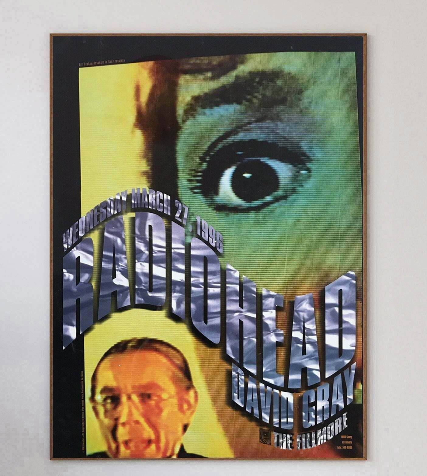 Radiohead   The Fillmore Original Vintage Poster photo 348.0