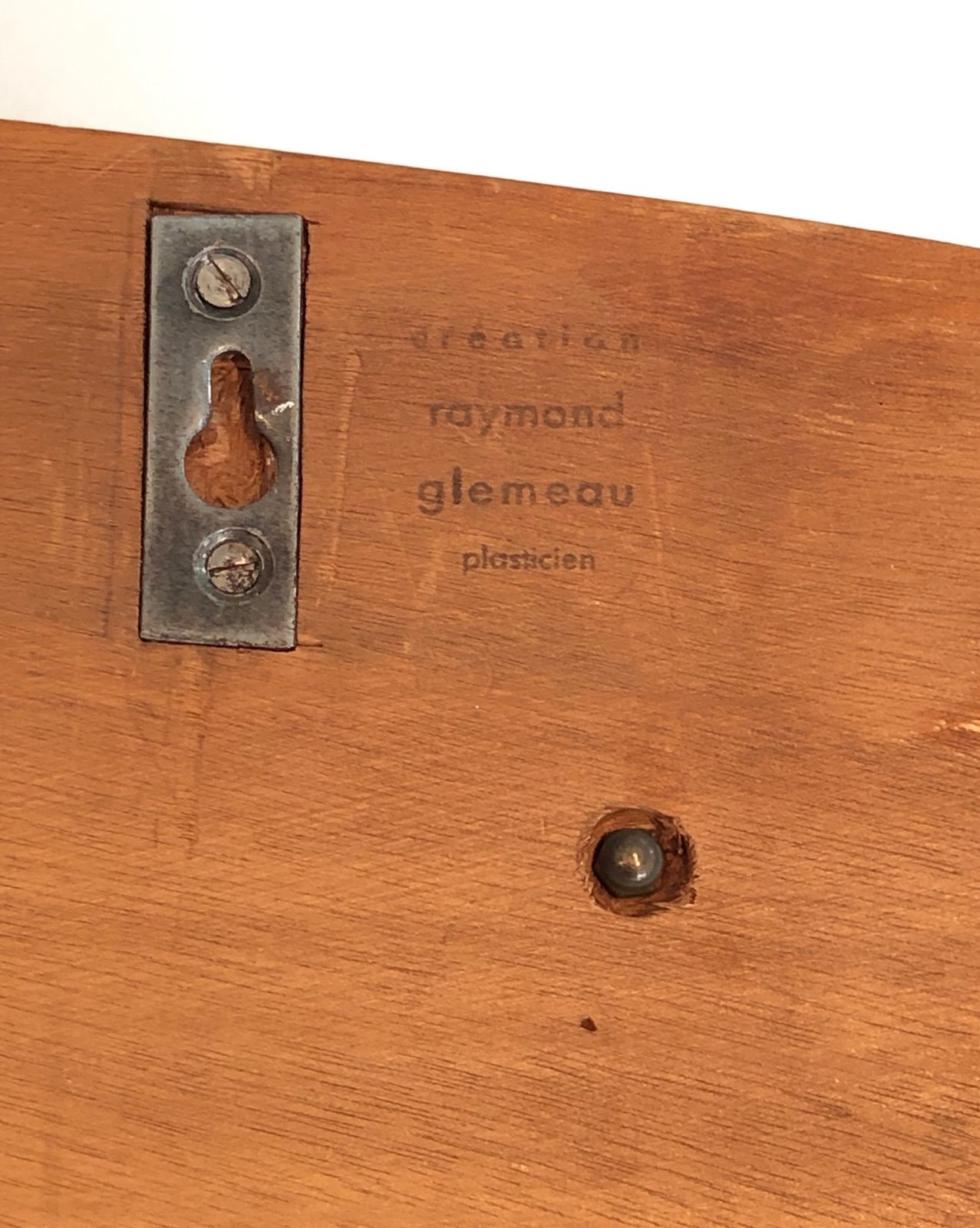 photo furniture Shelf In Wood, Rattan And Lacquered Metal By Raymond Glemeau
