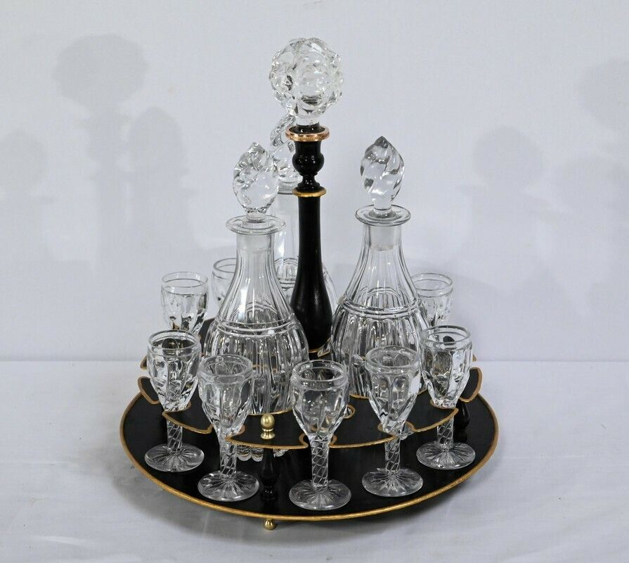 Bohemian Crystal Cabaret Service, Napoleon III Period   2nd Part Of The 19th Century