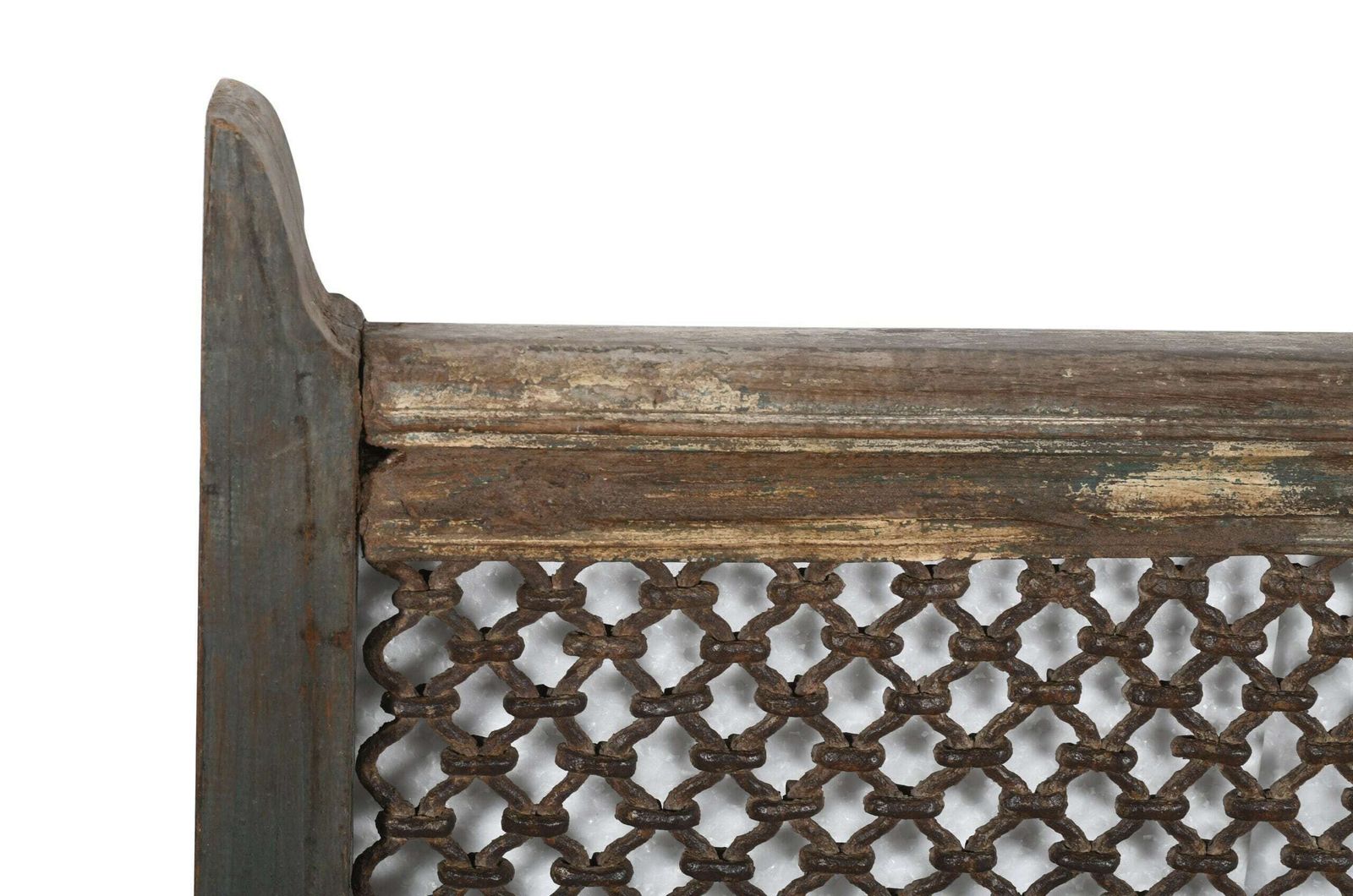 Exquisite Antique Indian Teak Wood And Iron Bannister   Vintage Architectural Salvage, Handcrafted Artistry photo furniture