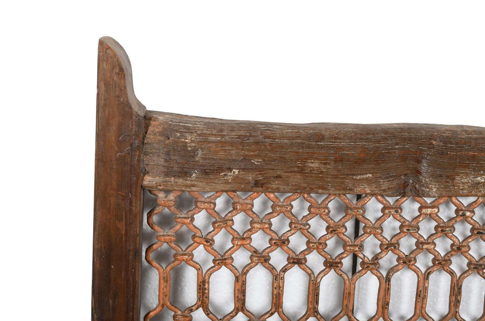 Exquisite Antique Indian Teak Wood And Iron Bannister   Vintage Architectural Salvage, Handcrafted Artistry photo for sale