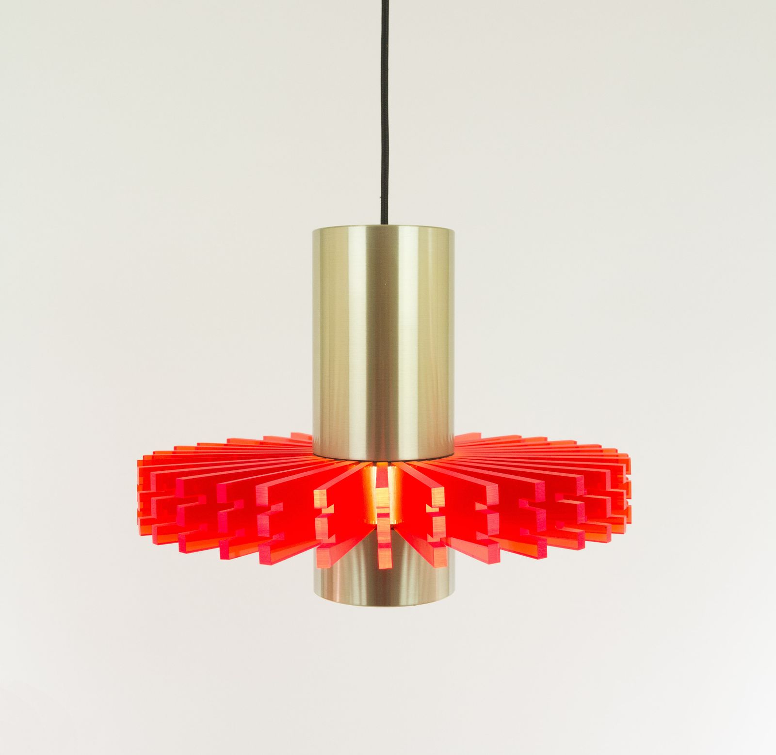 Red Priest Collar Pendant By Claus Bolby For Cebo Industri, 1960s photo furniture