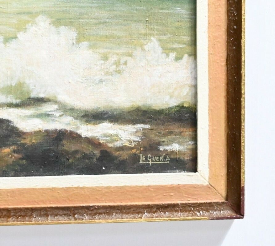 photo vinterior Oil On Canvas, Signed A. Le Guen   2nd Part 20th Century