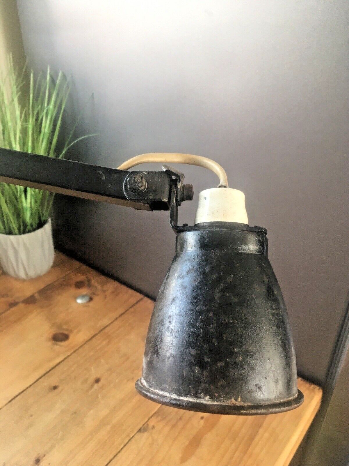 photo for sale Genuine 50's Factory Memlite Anglepoise Industrial Desk Wall Light Lamp Maclamp