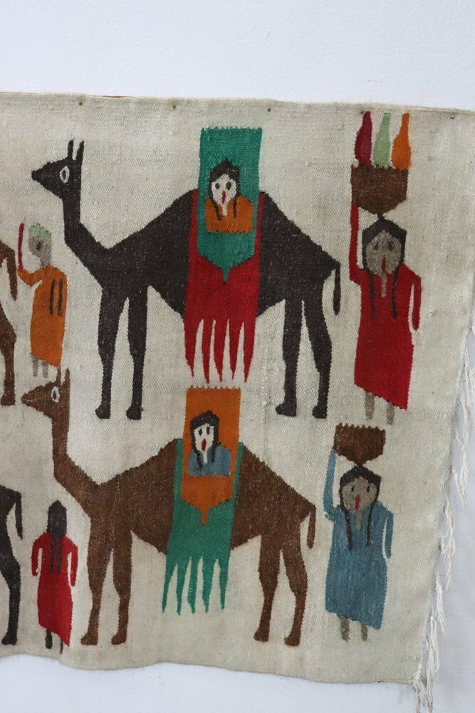 Handmade Israeli Wall Tapestry Or Wall Rug, 1930s photo buy