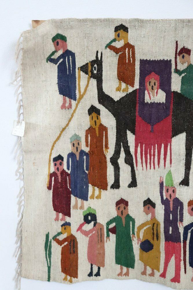 Handmade Israeli Wall Tapestry Or Wall Rug, 1930s photo 2509.76