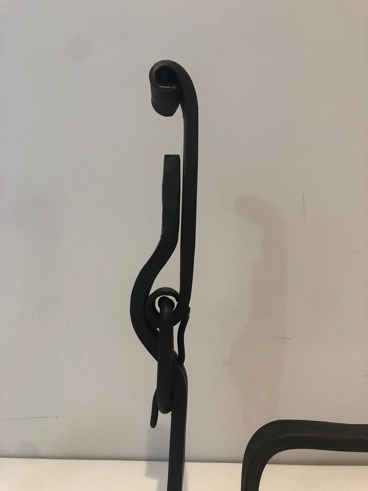 Pair Of Wrought Iron Belt Andirons photo 880.0