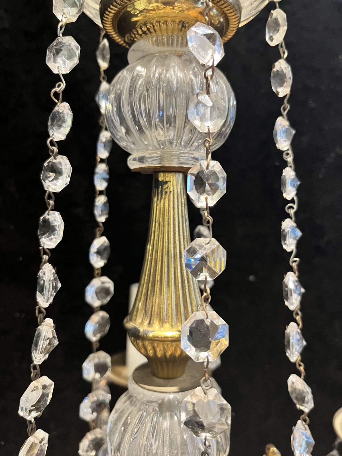 A Pair Of French Five Light Antique Chandeliers. Cr675. £1350 photo 1350.0