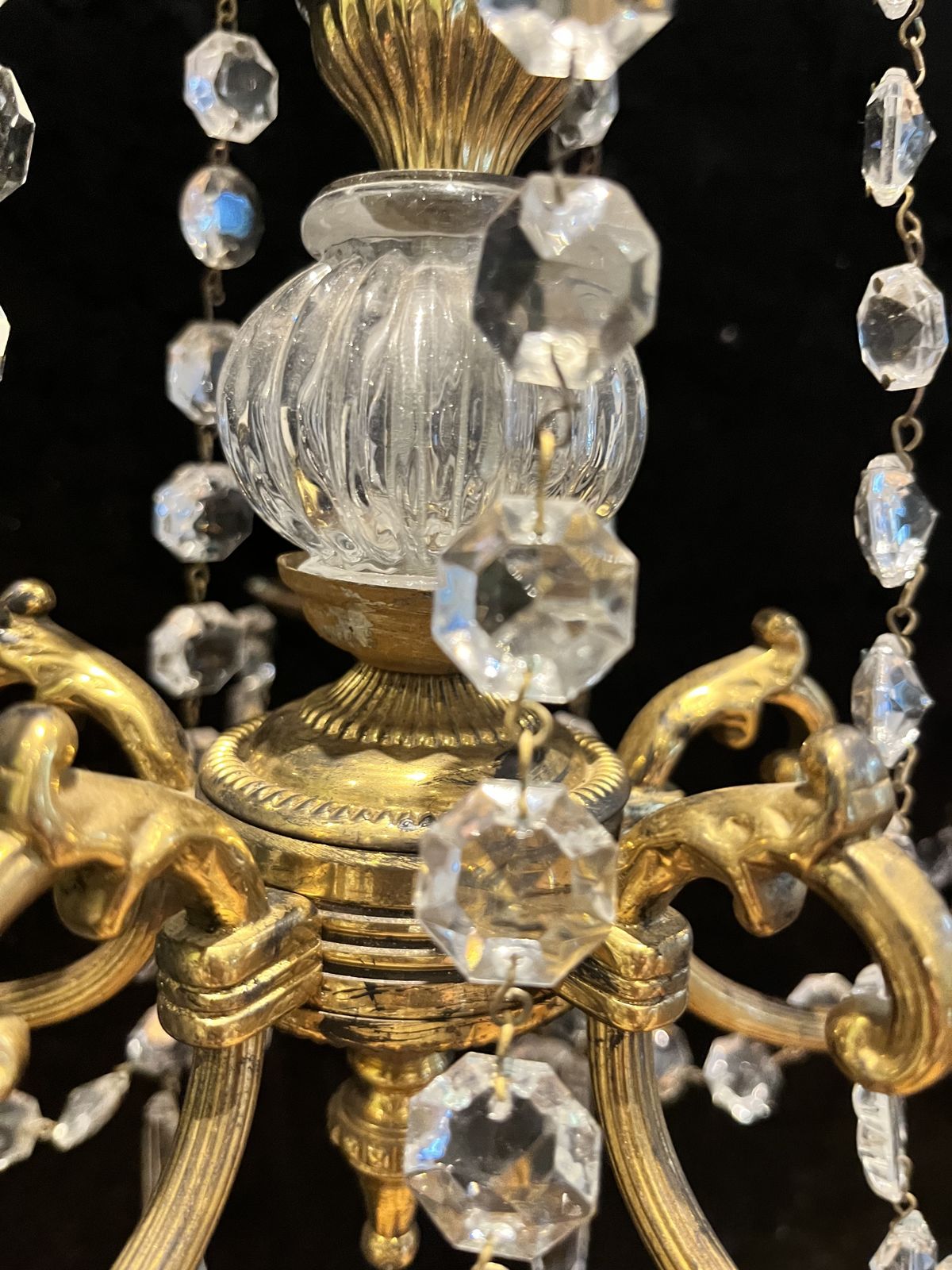 photo furniture A Pair Of French Five Light Antique Chandeliers. Cr675. £1350