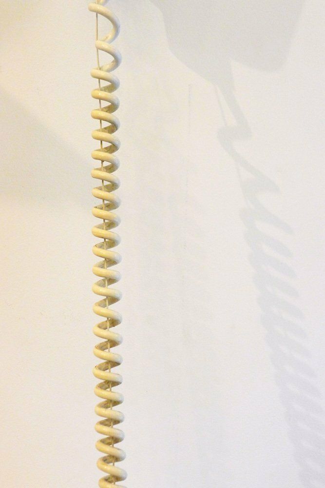 Italian White Lacquered Metal Pendant, 1970s photo vintage