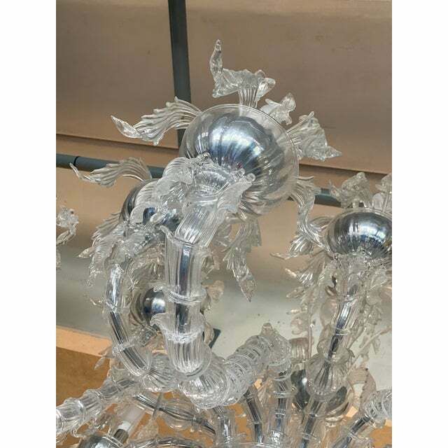 Contemporary "Ca Rezzonico" With Flowers And Leaves Murano Glass Chandelier photo furniture