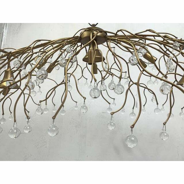 Contemporary Oval Gold Boughs And Cristals Chandelier photo buy