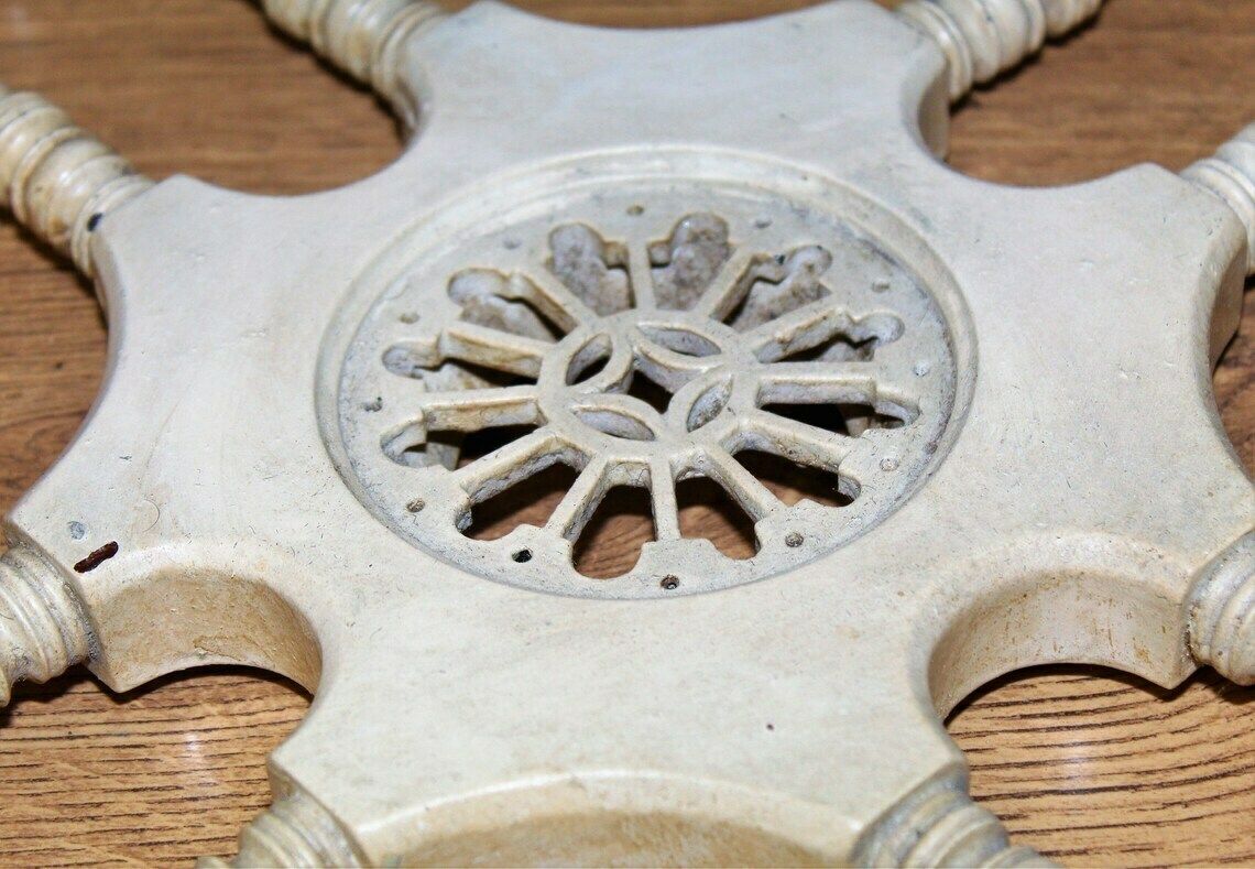 Victorian Wooden Ornate Antique Side Table Vintage Arts And Crafts Hall Desk Industrial Occasional Coffee photo vinterior