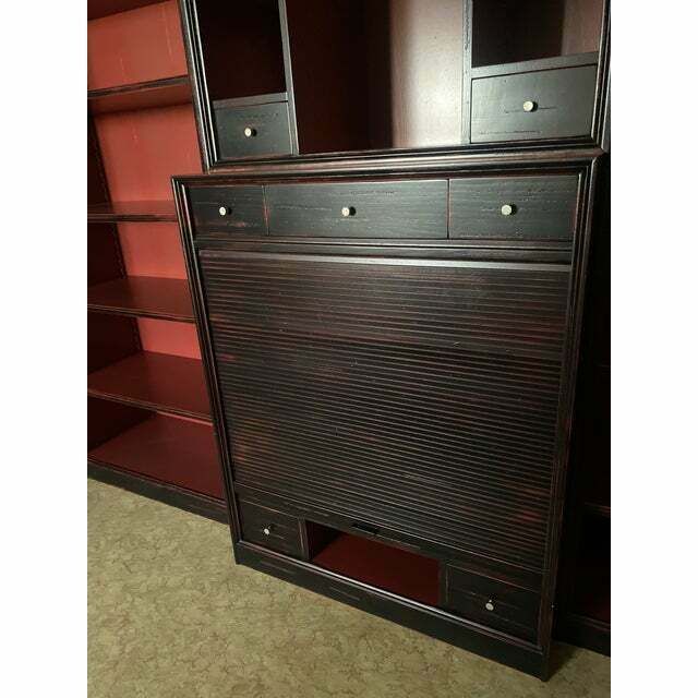 1980s Classic Bookcase Of High Italian Craftsmanship From The 80s With Tv Shelf Or Bar photo Furniture
