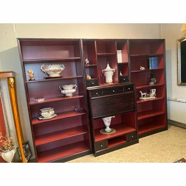 20832.0 1980s Classic Bookcase Of High Italian Craftsmanship From The 80s With Tv Shelf Or Bar photo