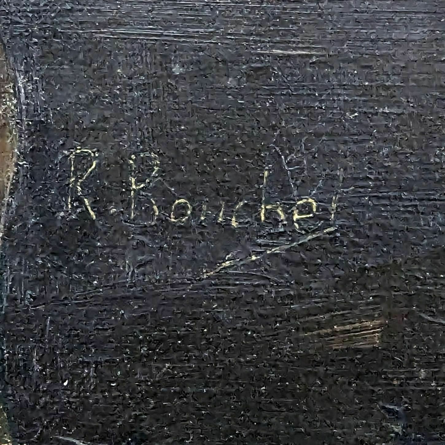 photo furniture Gallant Scene Painting "The Kiss" From The 1900s