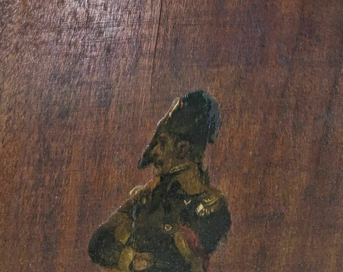 Painting On Wood Of A Character In 19th Century Dress photo 272.0