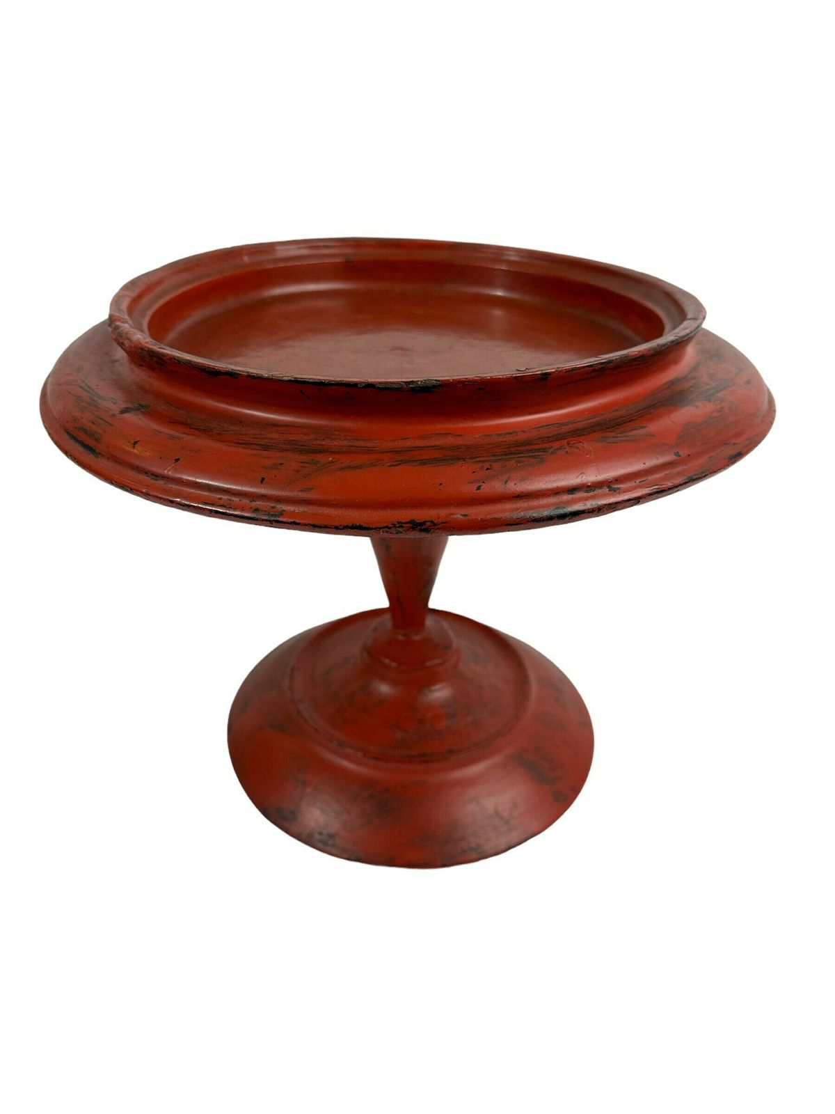 Antique Burmese Footed Dish / Pedestal Tray / Table Stand. Lacquerware. Late 19th Century To Early 20th Century. Burma (Myanmar)