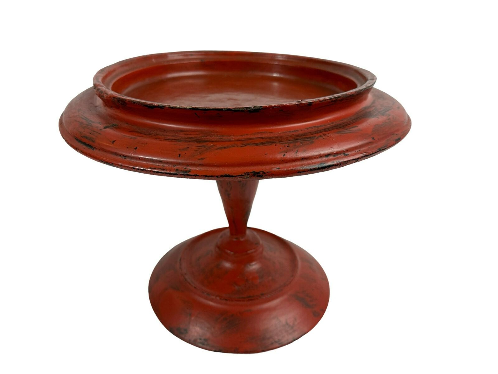 Antique Burmese Footed Dish / Pedestal Tray / Table Stand. Lacquerware. Late 19th Century To Early 20th Century. Burma (Myanmar) photo buy
