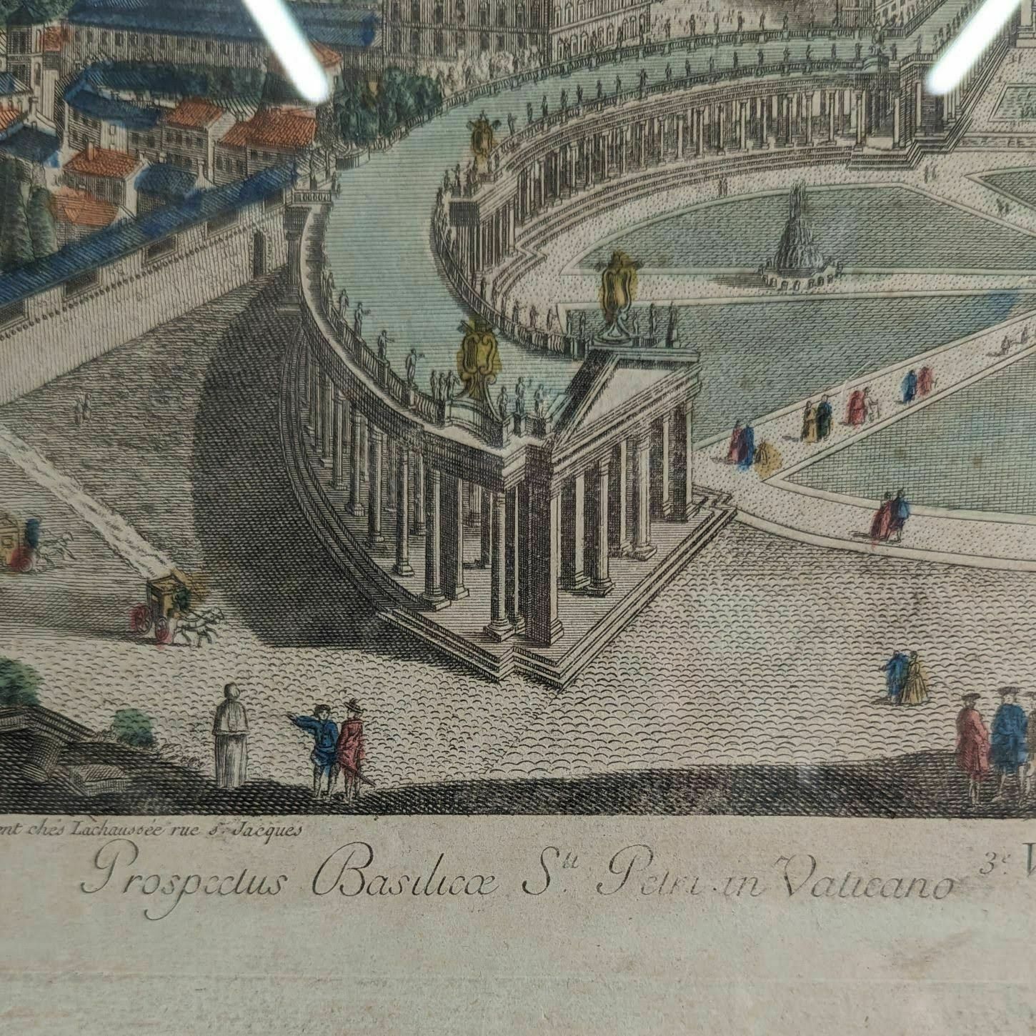 Optical View Engraving The View Of Saint Peter In Rome photo vinterior