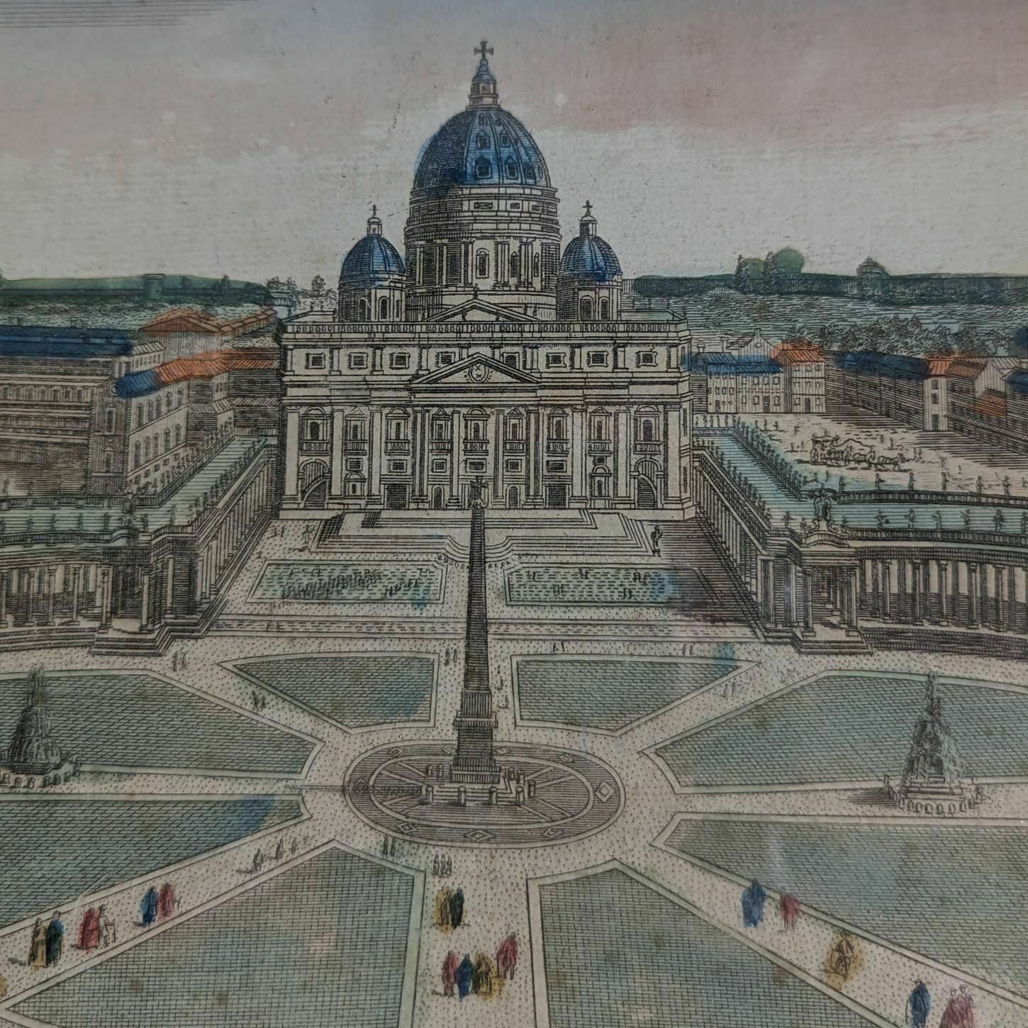 Optical View Engraving The View Of Saint Peter In Rome photo vintage