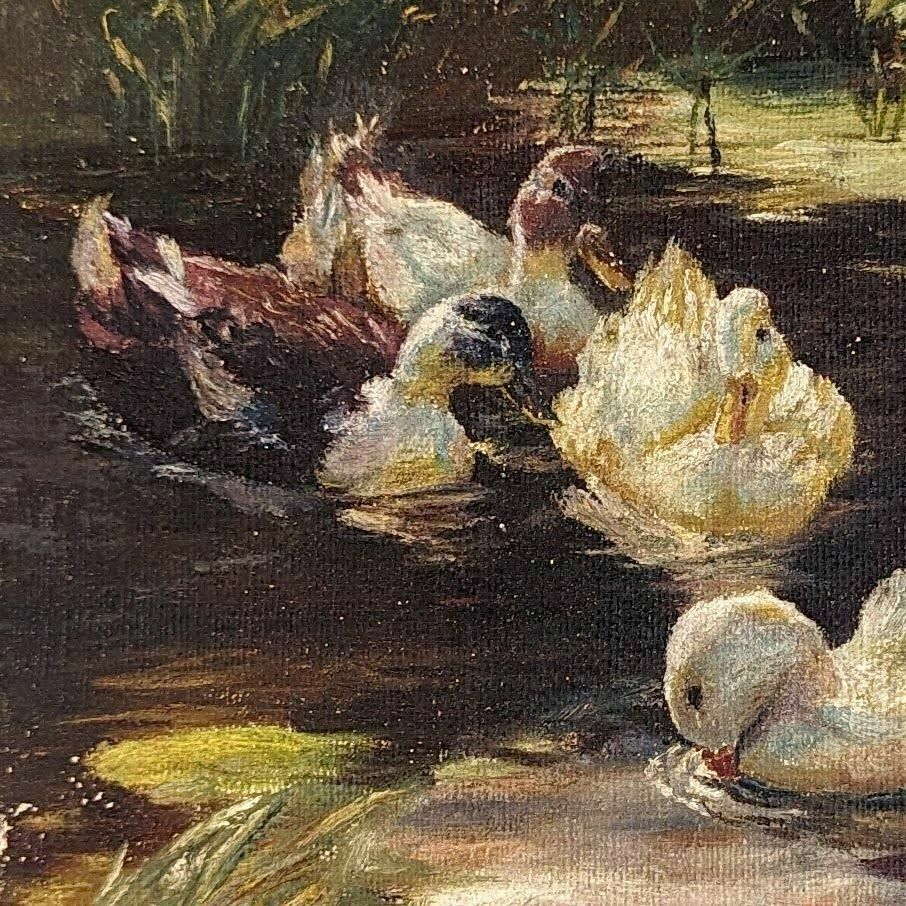 The Swan Pond French School Early 20th Century photo for sale