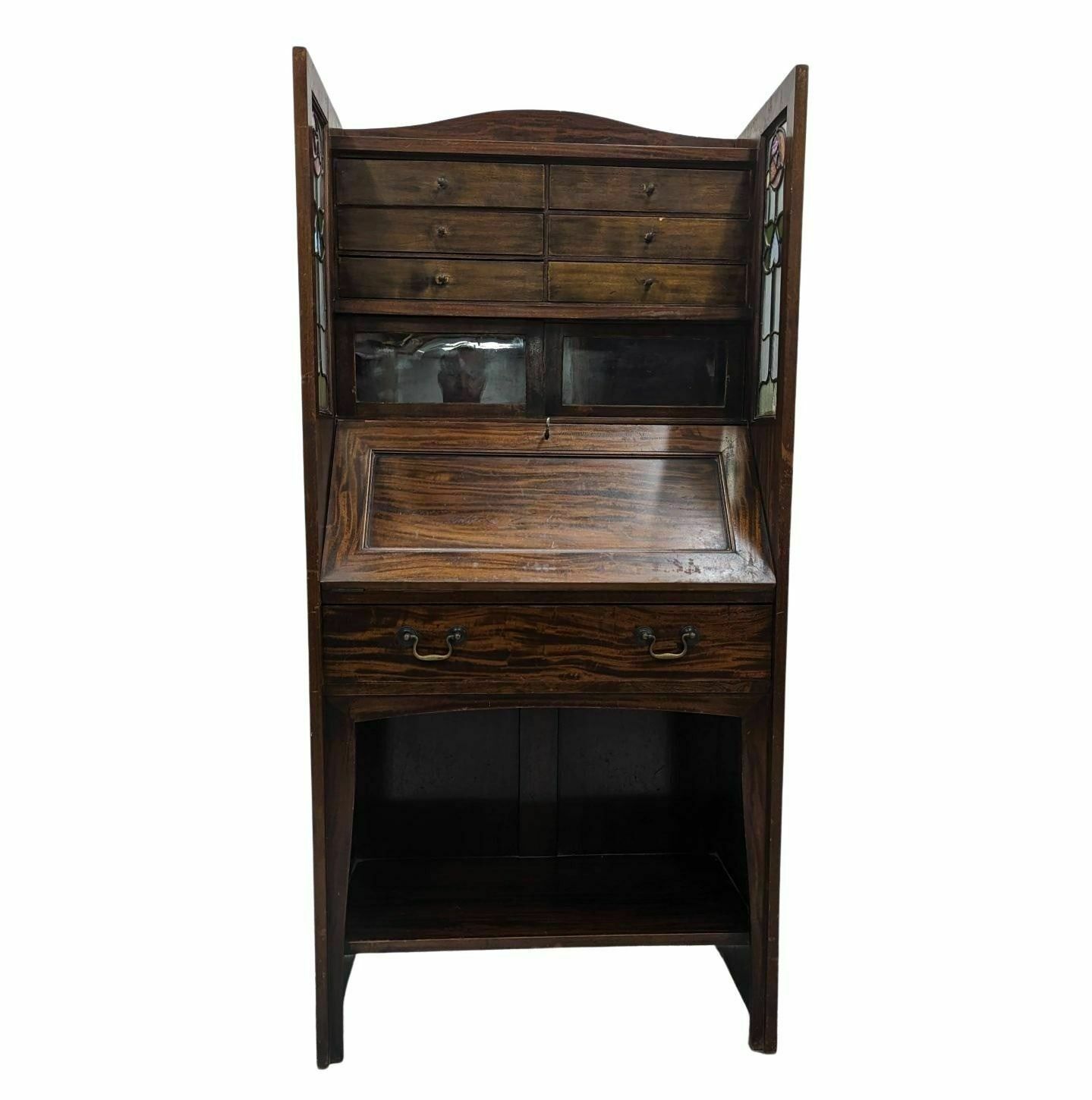 Secretaire In Art Nouveau Rosewood With Stained Glass photo furniture
