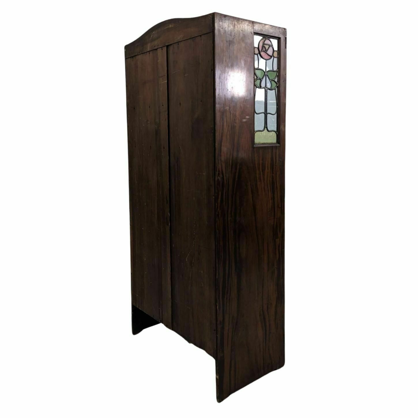 Secretaire In Art Nouveau Rosewood With Stained Glass photo for sale