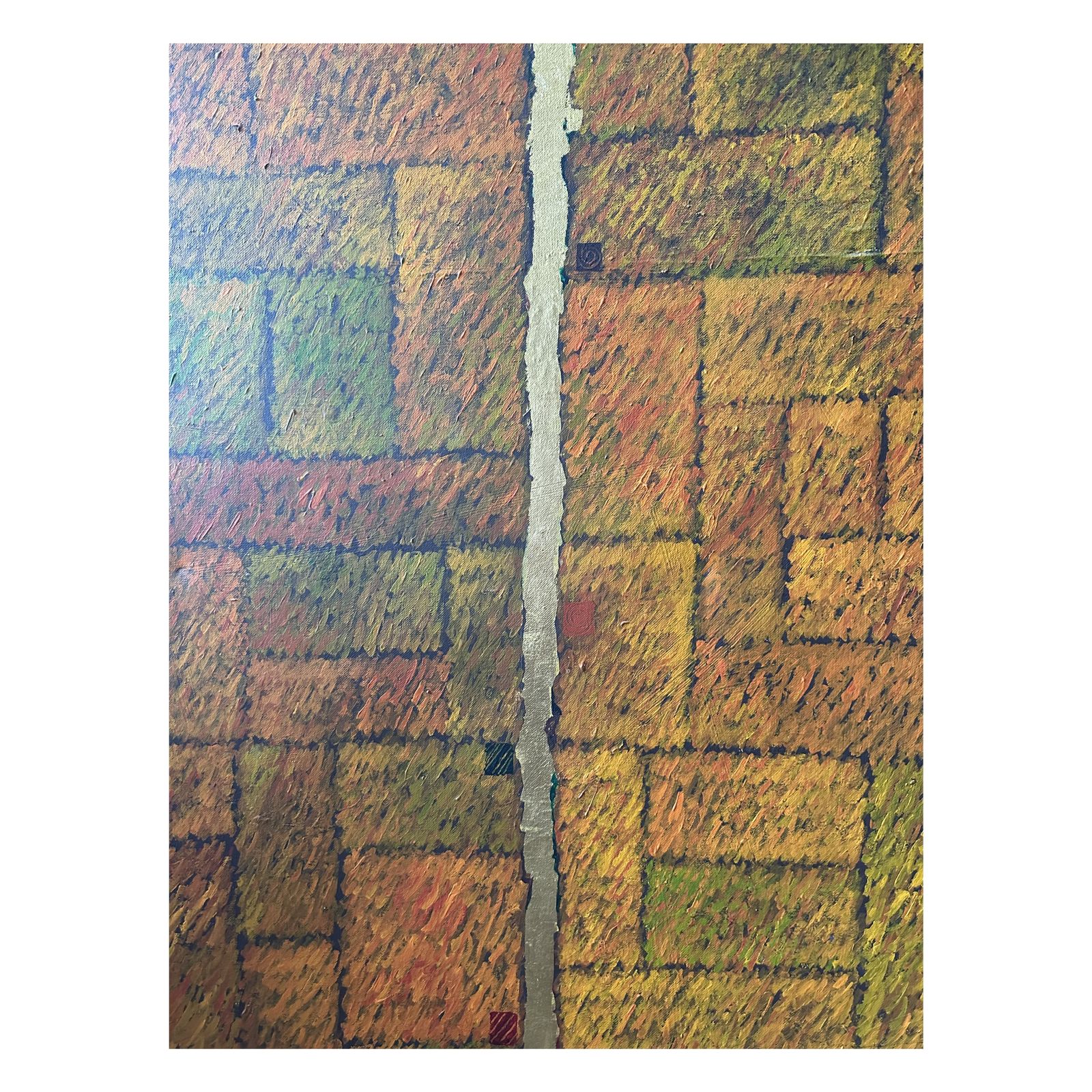 ‘Ripening Rice’, 1994, Two Epic Acrylic On Canvas Paintings By Mansoor Suesat, Ra Summer Exhibition, 1994 photo 2250.0