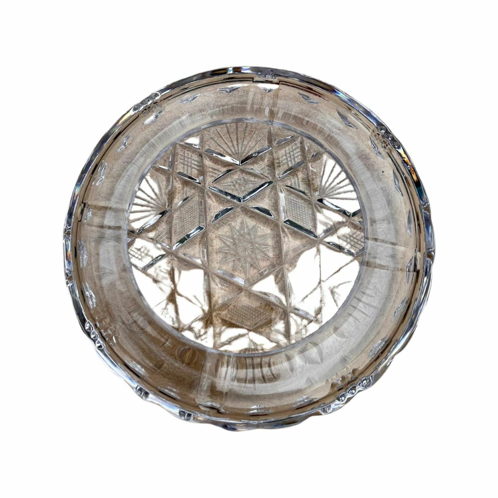 Large Crystal Ashtray From Huta Szkła Julia, Poland, 1980s. photo vintage