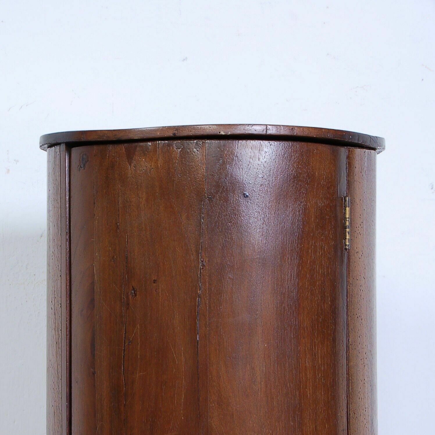 Wooden Column Bedside Table Empire Trestle Cylinder Cabinet With Mid 19th Century Door photo vintage