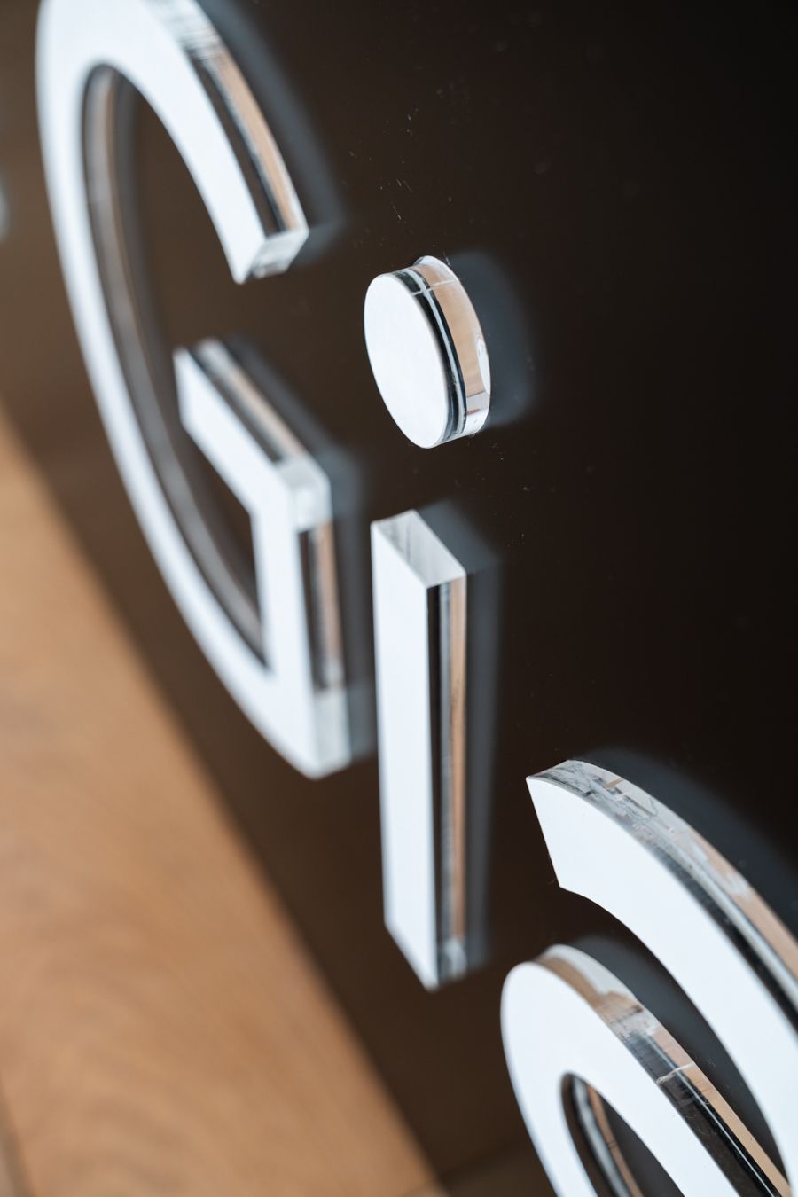 photo buy Black Painted Led Luminous Signs With Plexiglas Writing.