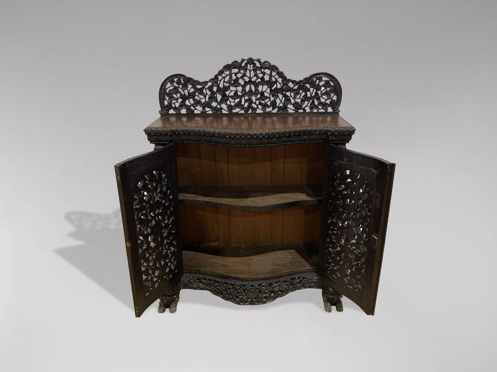 19th Century Anglo Indian Carved Rosewood Dresser photo Furniture