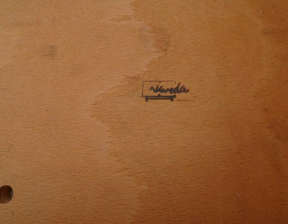 Furniture Oak Chairs And Stool From Vanda Watervliet, Belgium, 1960s, Set Of 9 photo
