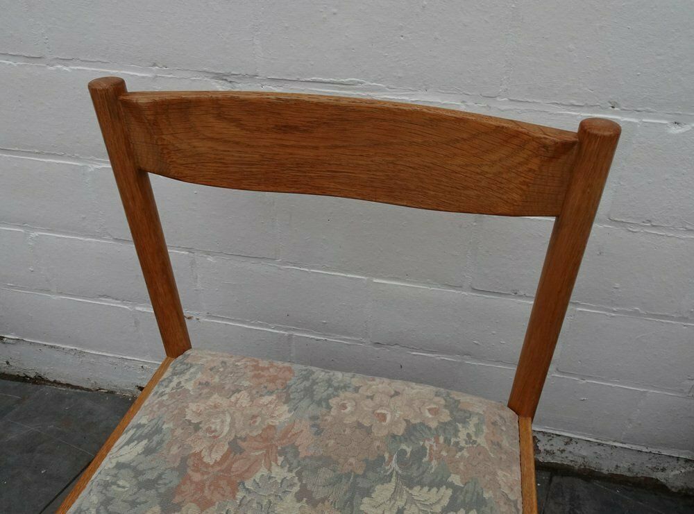 photo buy Oak Chairs And Stool From Vanda Watervliet, Belgium, 1960s, Set Of 9