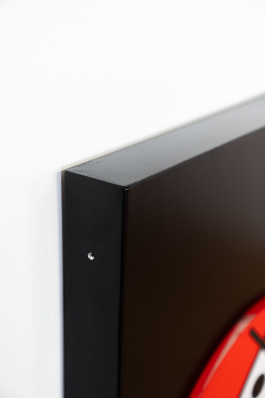 Black Painted Led Luminous Signs With Plexiglas Writing. For Display, Like New, Set Of 2 photo vintage