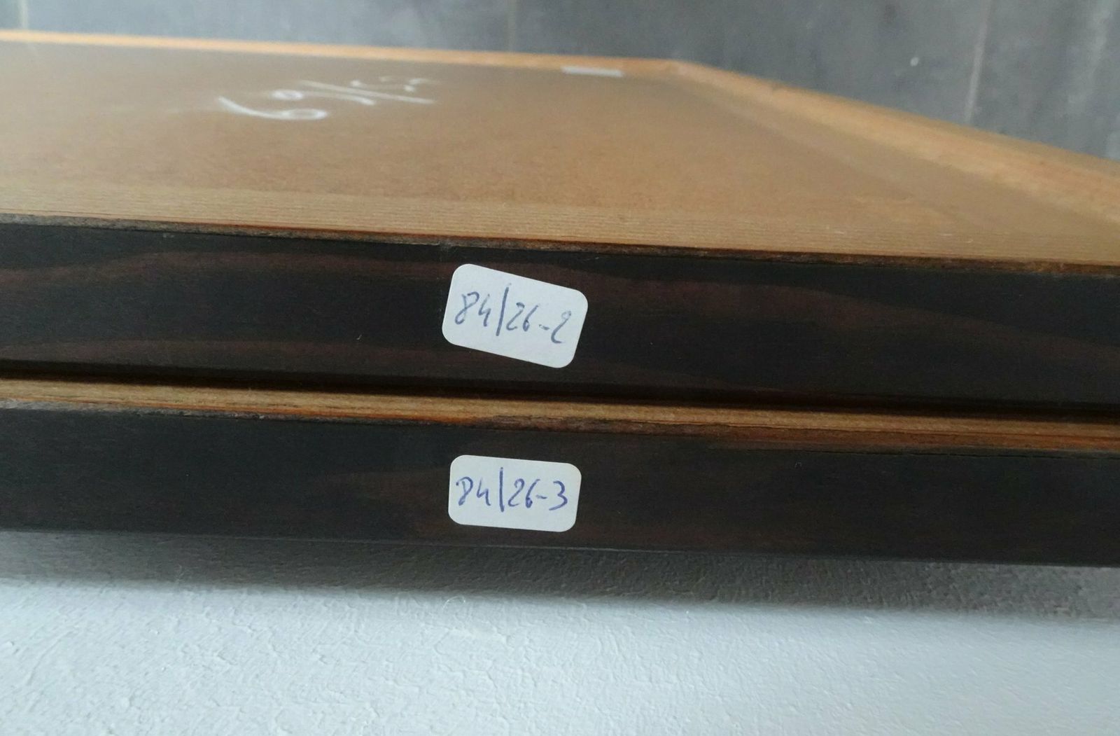 photo furniture Compositions, 1970s, Large Aquatint Etchings, Framed, Set Of 2