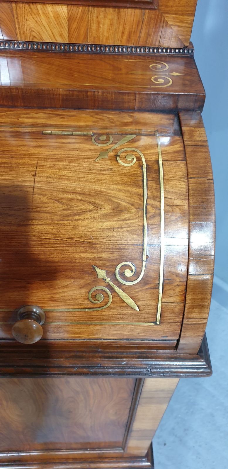photo for sale Outstanding Regency Brass Inlaid Rosewood Bureau Bookcase