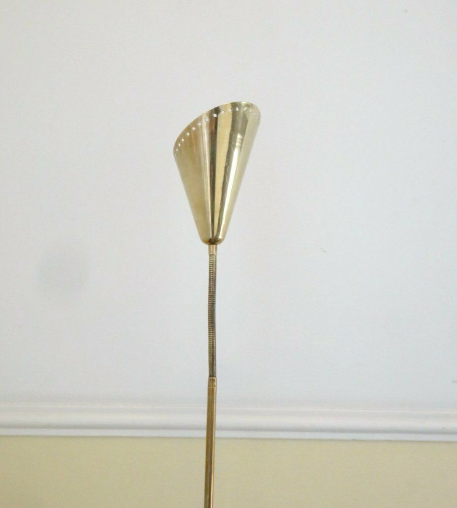 Scandinavian Brass Floor Lamp In The Style Of Paavo Tynell, 1950s photo buy