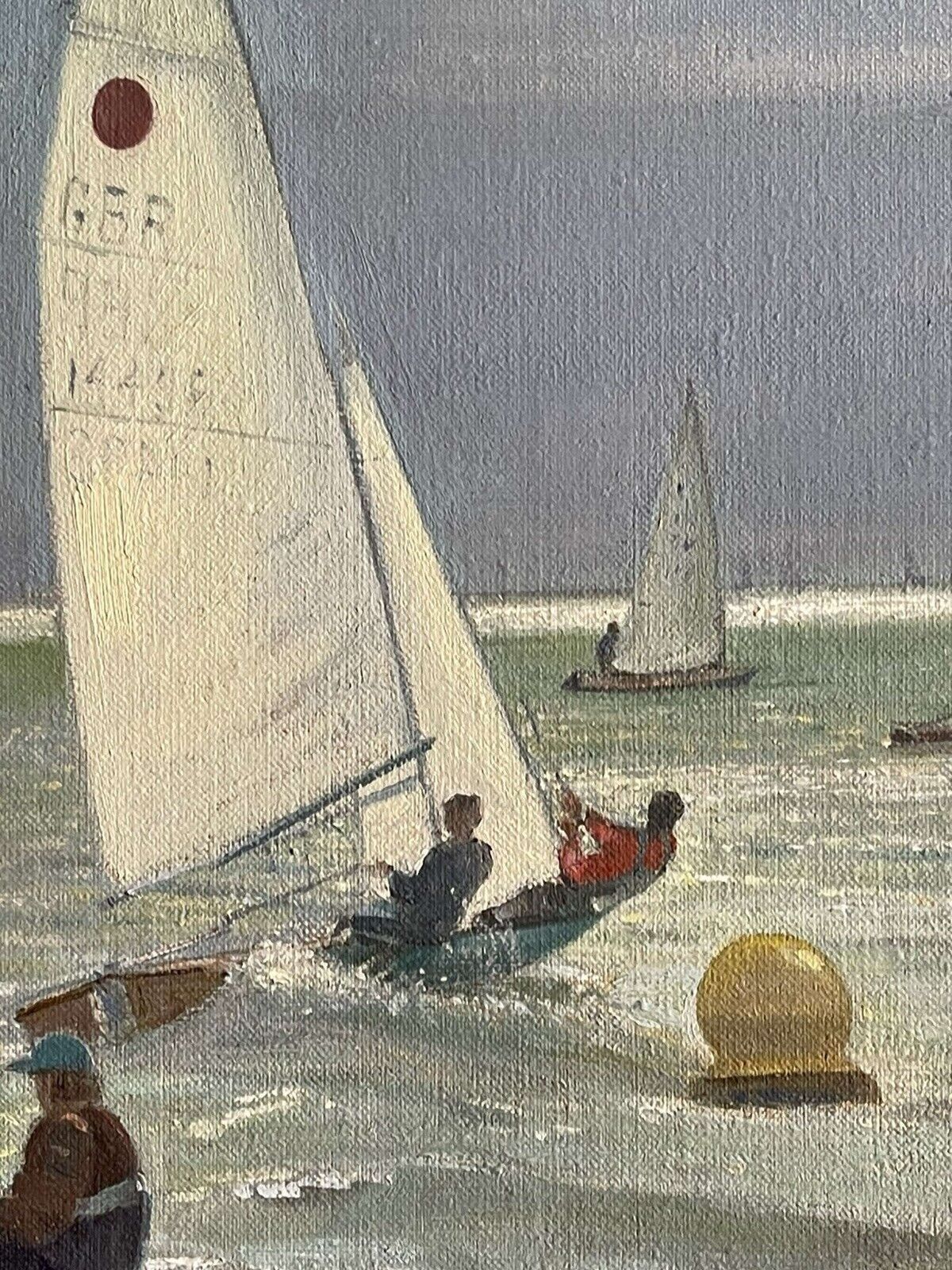 Timothy Easton “ Around The Bouy” Original Oil Painting On Canvas photo for sale