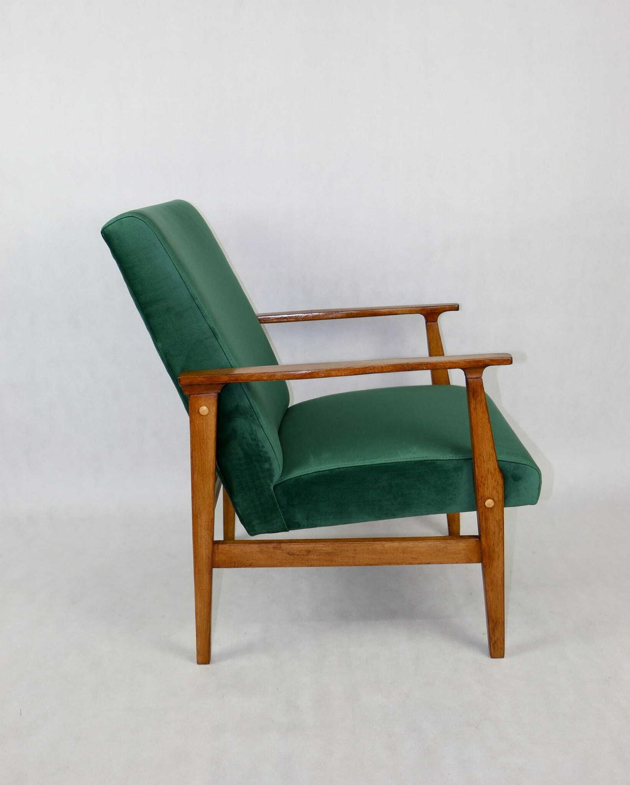 Classic Armchair Like Vintage Fox 70s Green Velvet   2 Pieces Available photo Furniture