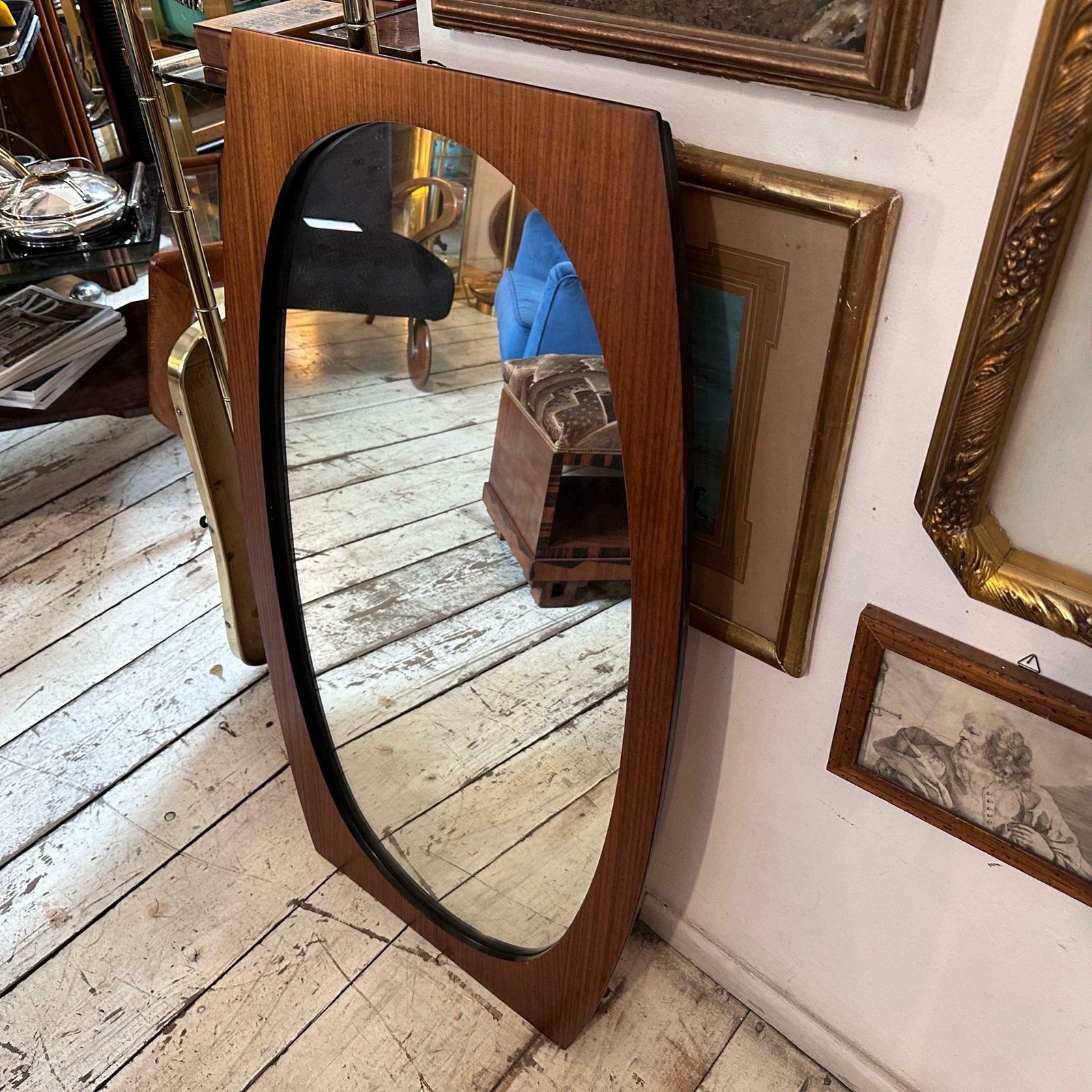photo furniture An Iconic 1970s Mid Century Modern Wood Mirror By Gianfranco Frattini