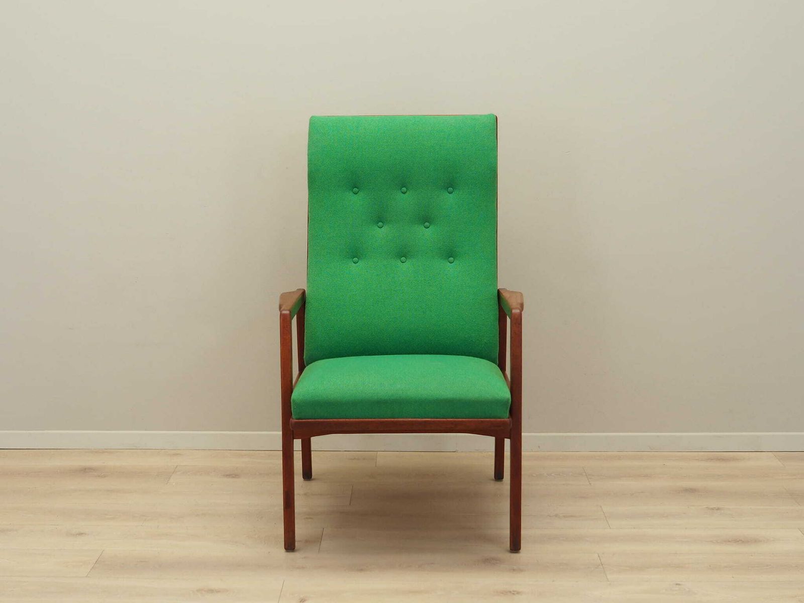 Teak Green Armchair, Danish Design, 1970s, Production: Denmark photo furniture