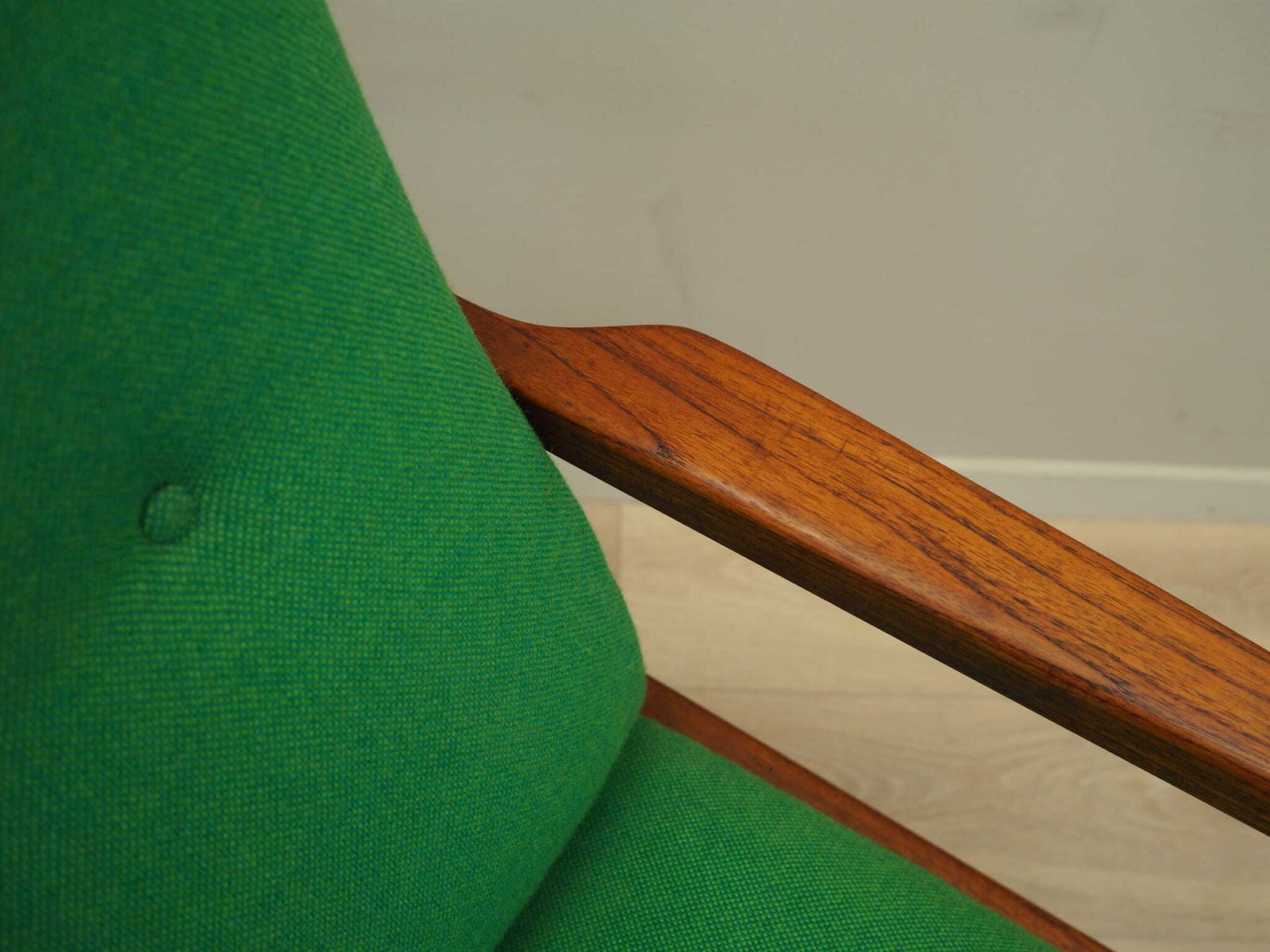 photo furniture Teak Green Armchair, Danish Design, 1970s, Production: Denmark