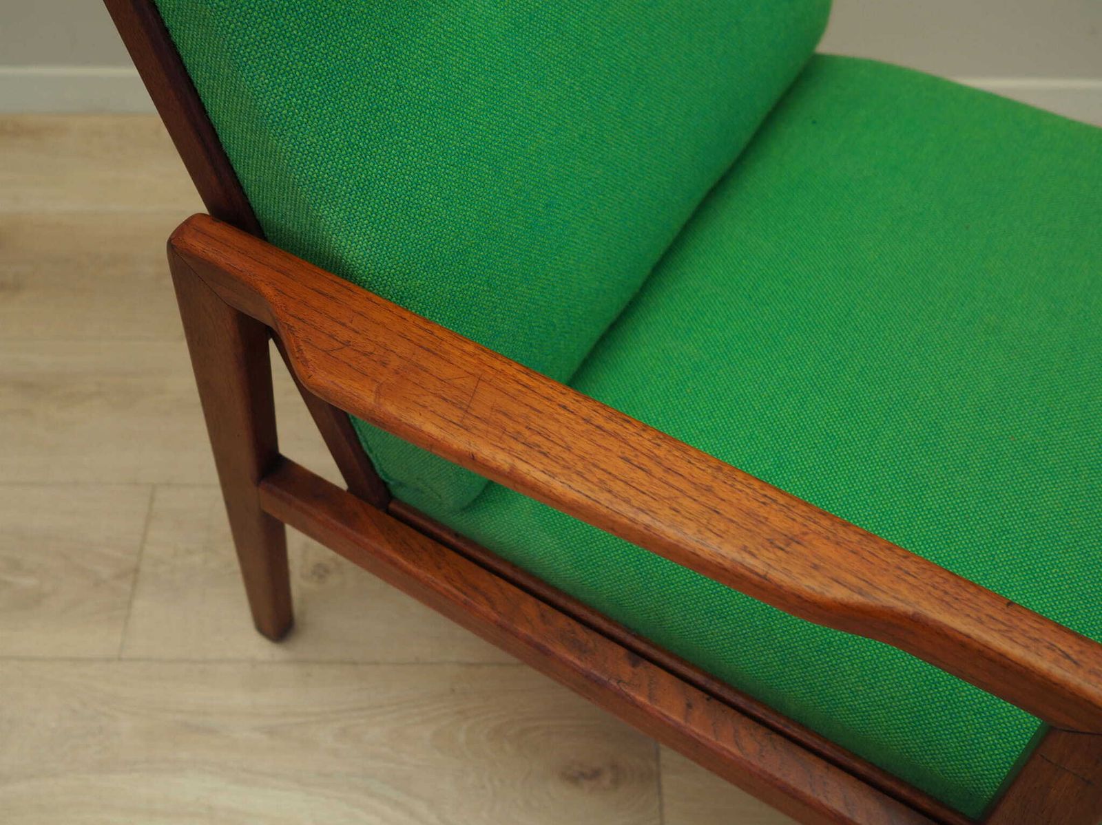 photo for sale Teak Green Armchair, Danish Design, 1970s, Production: Denmark