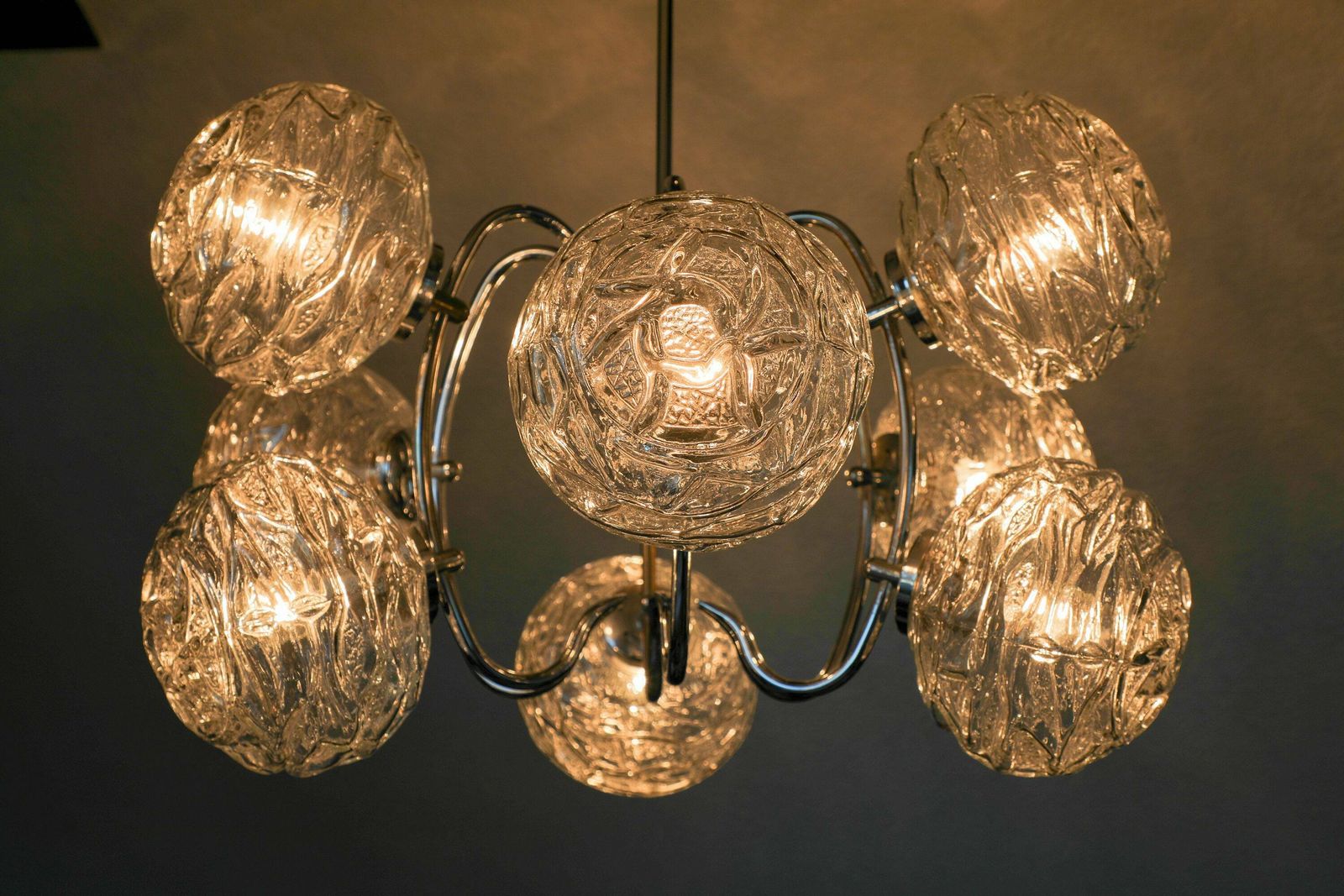 Vintage Mid Century Chrome Sputnik Chandelier By Honsel Leuchten photo furniture