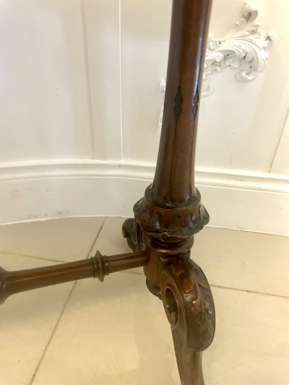 photo for sale Superb Quality Antique 19th Century Inlaid Burr Walnut Lamp Table