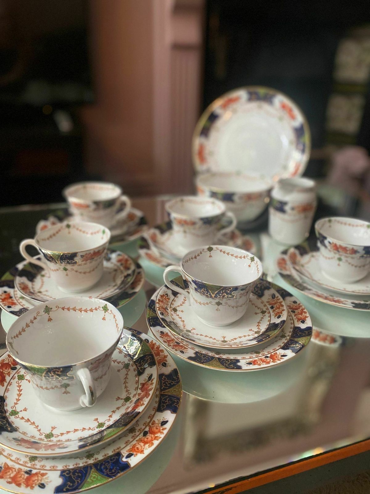 Beautiful Millwood Wood And Sons Semi Porcelain 1900's Tea Set photo Home Decor