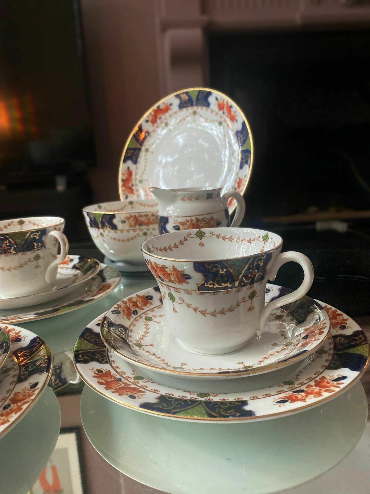 Beautiful Millwood Wood And Sons Semi Porcelain 1900's Tea Set photo vinterior